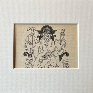 Vintage Moomin Tove Jansson Mounted Illustration
