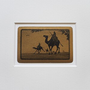 Enmarcado Vintage Art Deco 'Camel' (Oro) Playing Card