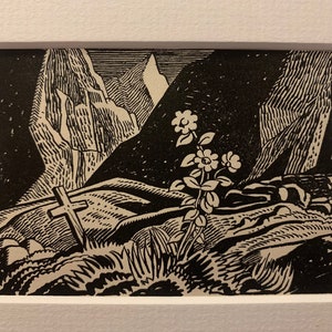 Mounted Vintage (1930) Print by Rockwell Kent from Book &quot;N by E&quot;