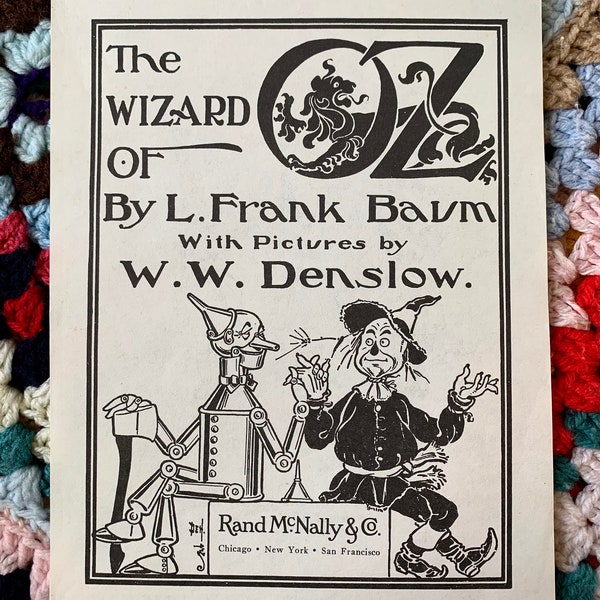 Vintage 1956 W.W Denslow Illustrations from "The Wizard of Oz" by L.Frank Baum