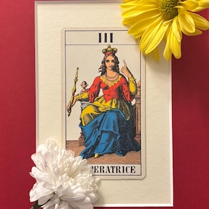 Carta del tarot antigua montada del año 1974