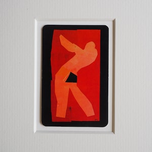 Framed Vintage Henri Matisse&#39; (Red) Playing Card