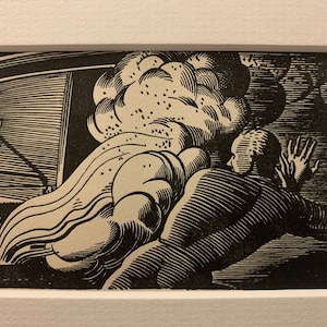 Mounted Vintage (1930) Print by Rockwell Kent from Book &quot;N by E&quot;
