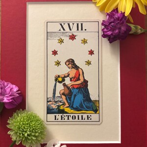 Carta del tarot antigua montada del año 1974