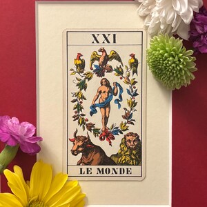 Carta del tarot antigua montada del año 1974