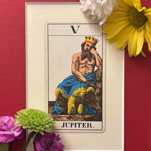Carta del tarot antigua montada del año 1974
