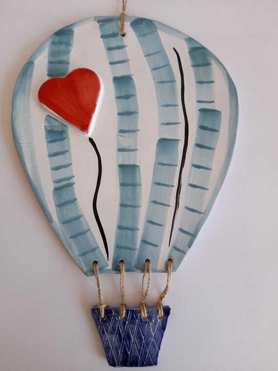 Large Ceramic Hot Air Balloon Etsy