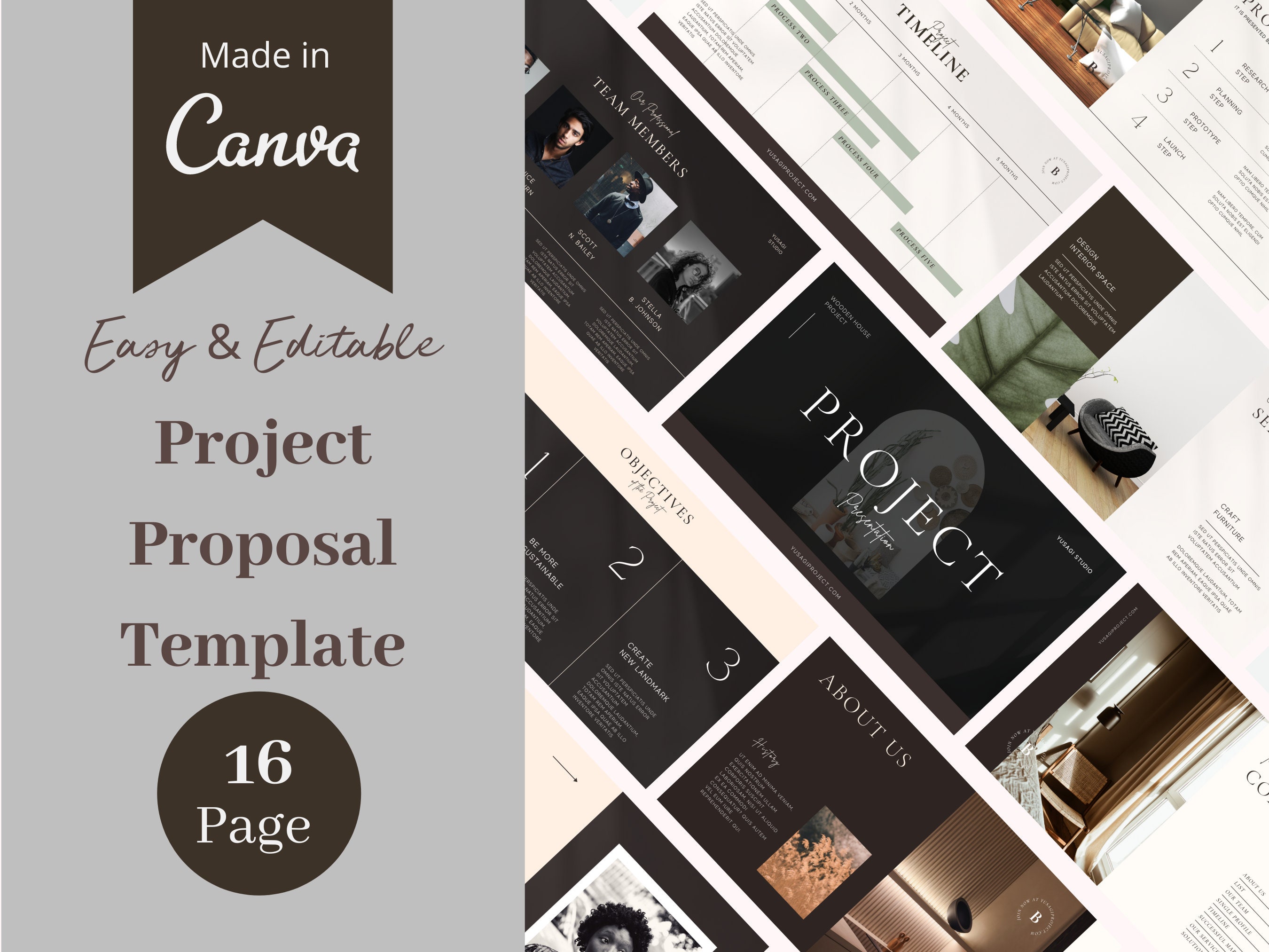 Project Proposal Webinar Template Canva Template Client Onboarding New