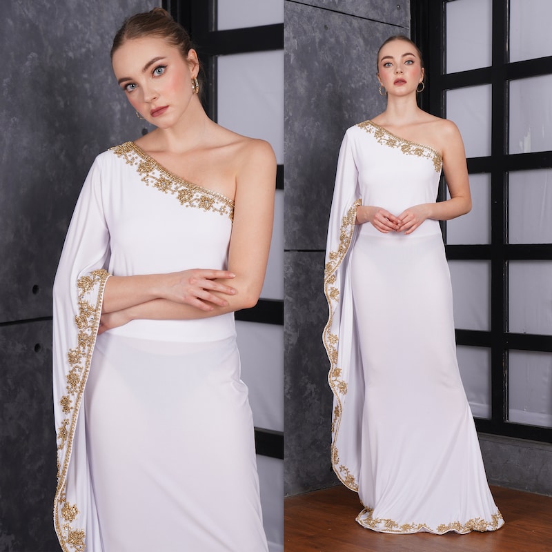 White short kaftan main image 0