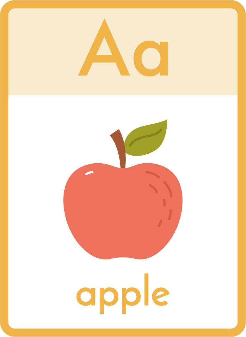 A Z Printable Alphabet Flashcards for Toddlers Kids and - Etsy