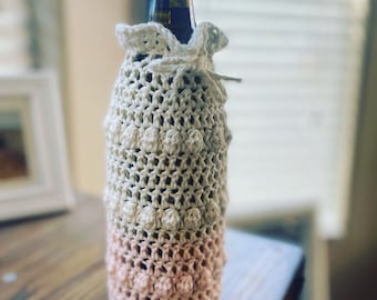 Bobble wine bag crochet pattern