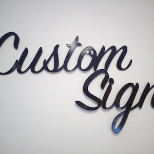Custom Sign / Painted Metal Sign / Bespoke Garden sign / Black metal sign / House Sign / Garden Wall Decoration / Garden Wall Sign