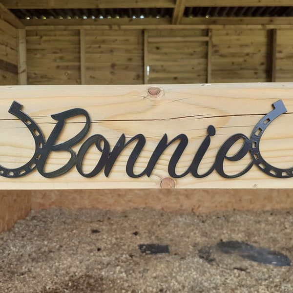 Stable Sign / Horse Name Plate / Pony Name Plate / Custom Horse Name Sign / Custom Stable Name / Custom Sign / Painted Metal Sign / Plaque