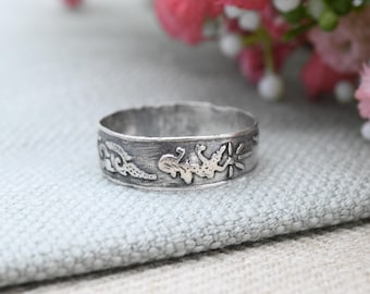 ヴィンテージ タイ スターリング シルバー リング サイン入り - 雷の