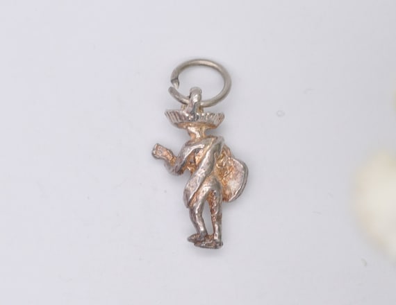 Vintage Sterling Silver Mariachi Charm / Pendant … - image 4