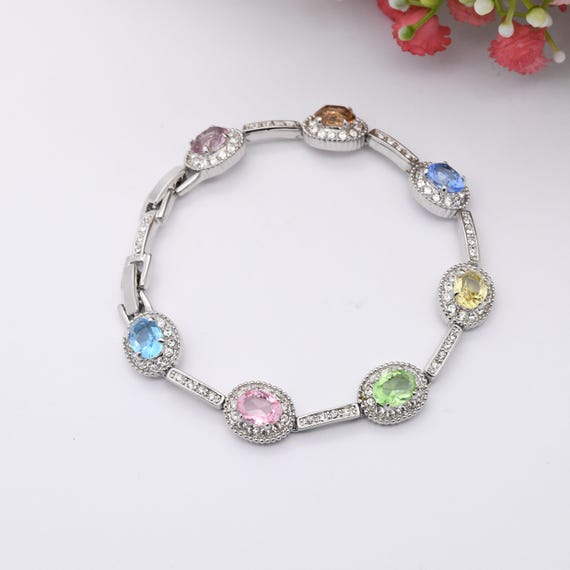 Bracelet Vintage Tortillon 4 Rangs Cristal Diamant - Occasion Très Bon état