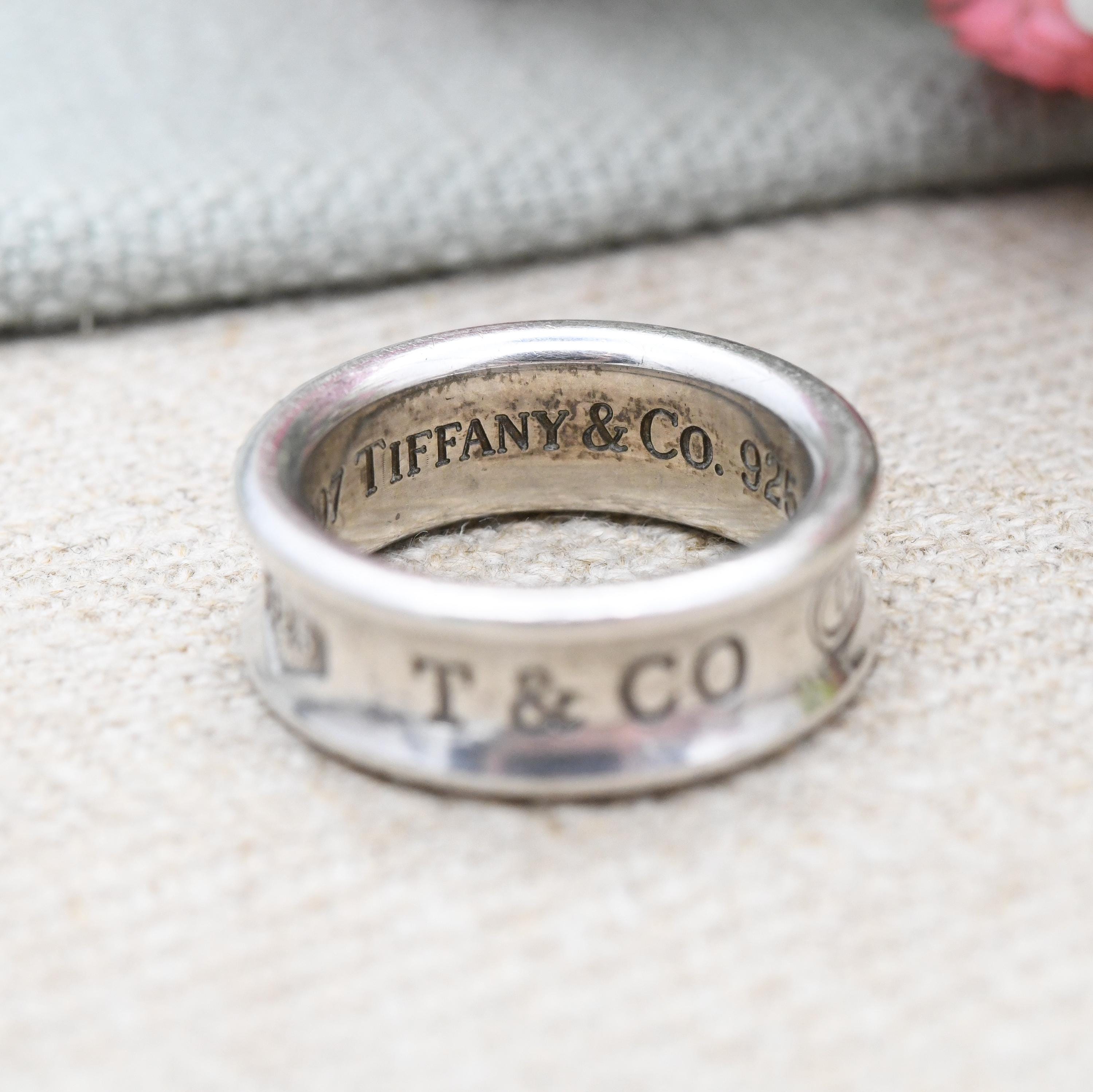 Vintage Tiffany 1837 Sterling Silver Ring T & Co 1997 - Designer
