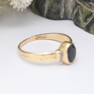 Vintage 9ct Gold Sapphire Diamond Ring Vintage Engagement Cocktail Statement Ring UK Size O 1/2 US Size 7 1/4 image 6