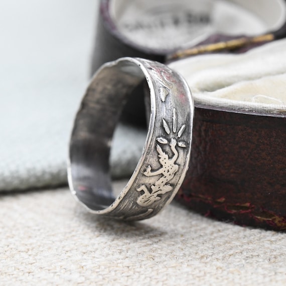 ヴィンテージ タイ スターリング シルバー リング サイン入り - 雷の