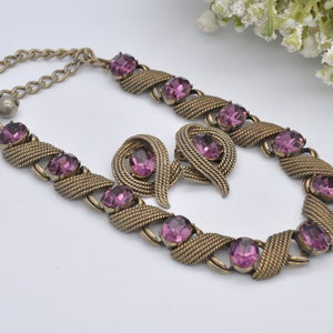 Vintage Jewelcraft Necklace and Clip On Earring Set - Branded Demi-Parure