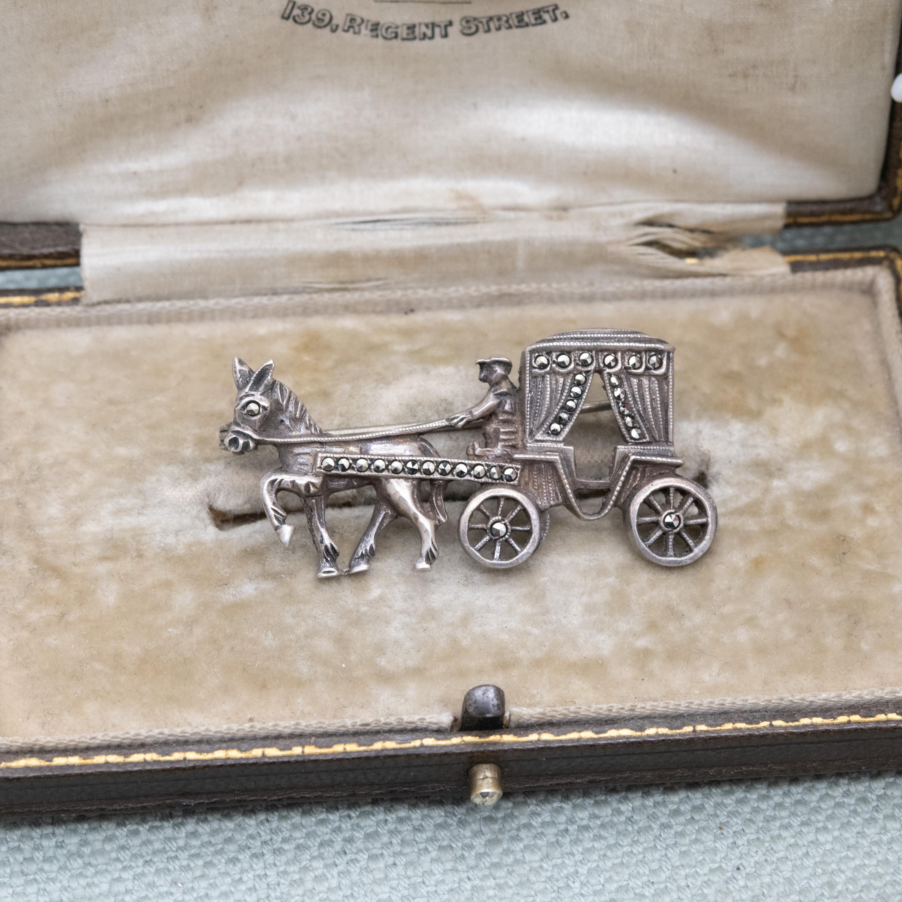 Broche Cheval Vintage Argent Massif 925 – Animalière, Origine USA