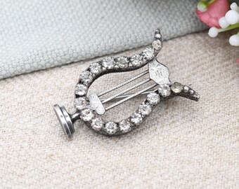 Spilla Floreale Vintage In Stile Vittoriano – Cristalli Swarovski Bordeaux E Argento, Placcatura Rodio