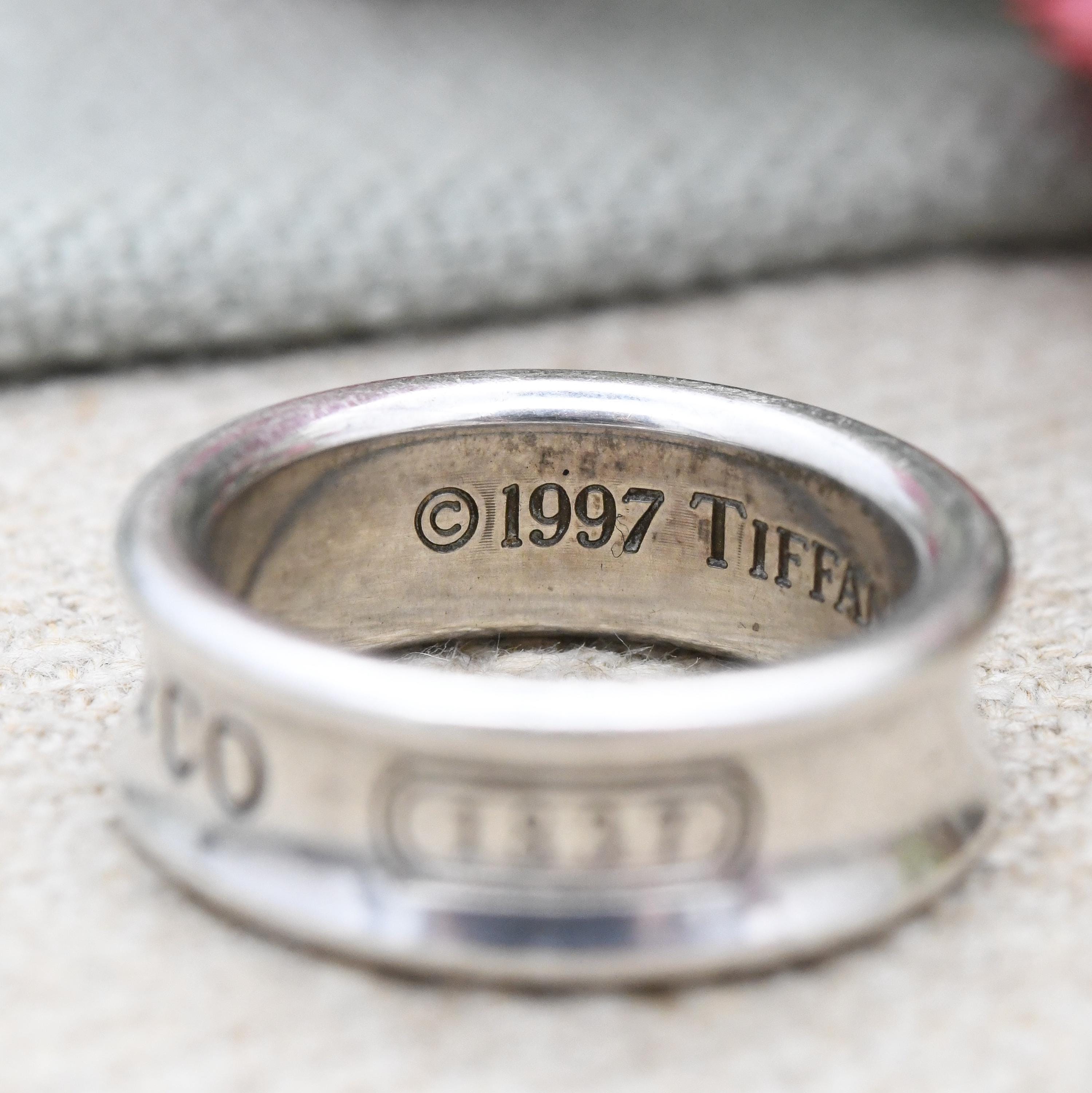 Vintage Tiffany 1837 Sterling Silver Ring T & Co 1997 - Designer