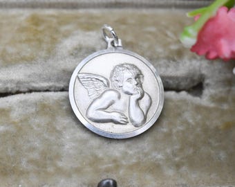 Vintage Italienischer Sterling Silber Cherub Charm Anhänger - Baby Angel | Liebe | Amor Valentinstag Geschenk für Charm Armband