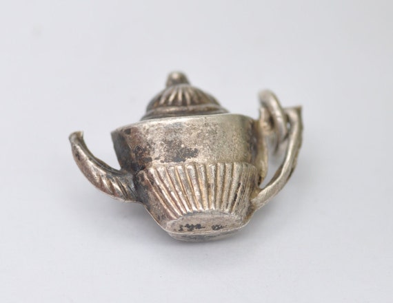 Vintage Sterling Silver Teapot Charm / Pendant - … - image 3