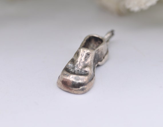 Pendentif-charme Ancien En Argent Sterling - Forme De Chaussure - Thème Vêtement
