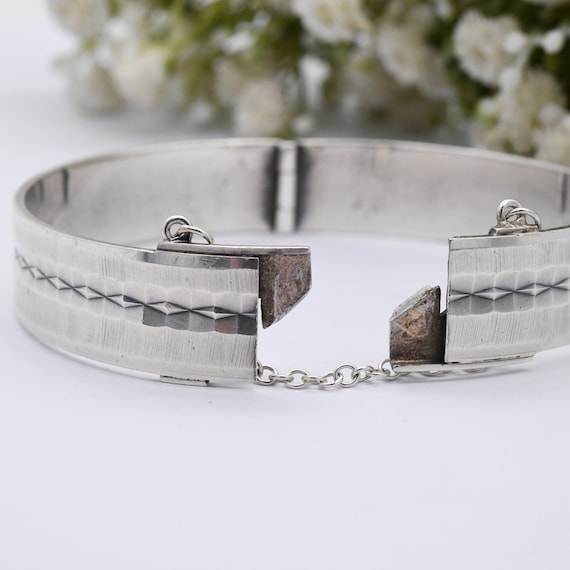 Vintage Sterling Silver Bangle Bracelet 1967 by Monomil MM