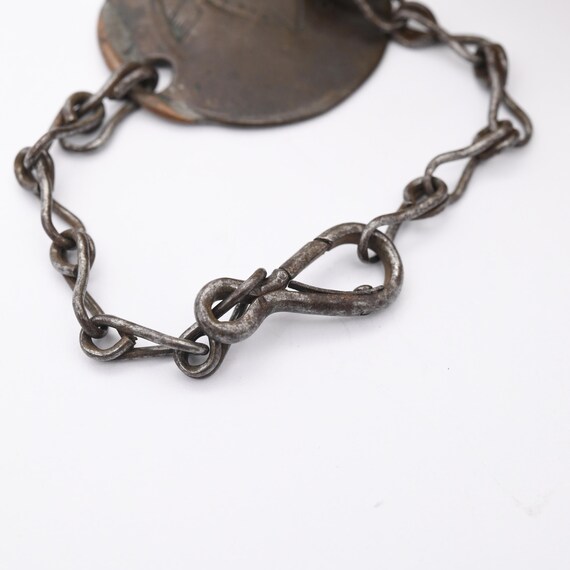 Antique Trench Art Dog Tag Bracelet 1870 Battle of Sedan Franco