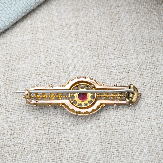 Antique Victorian 9ct Gold Garnet Topped Doublet … - image 10