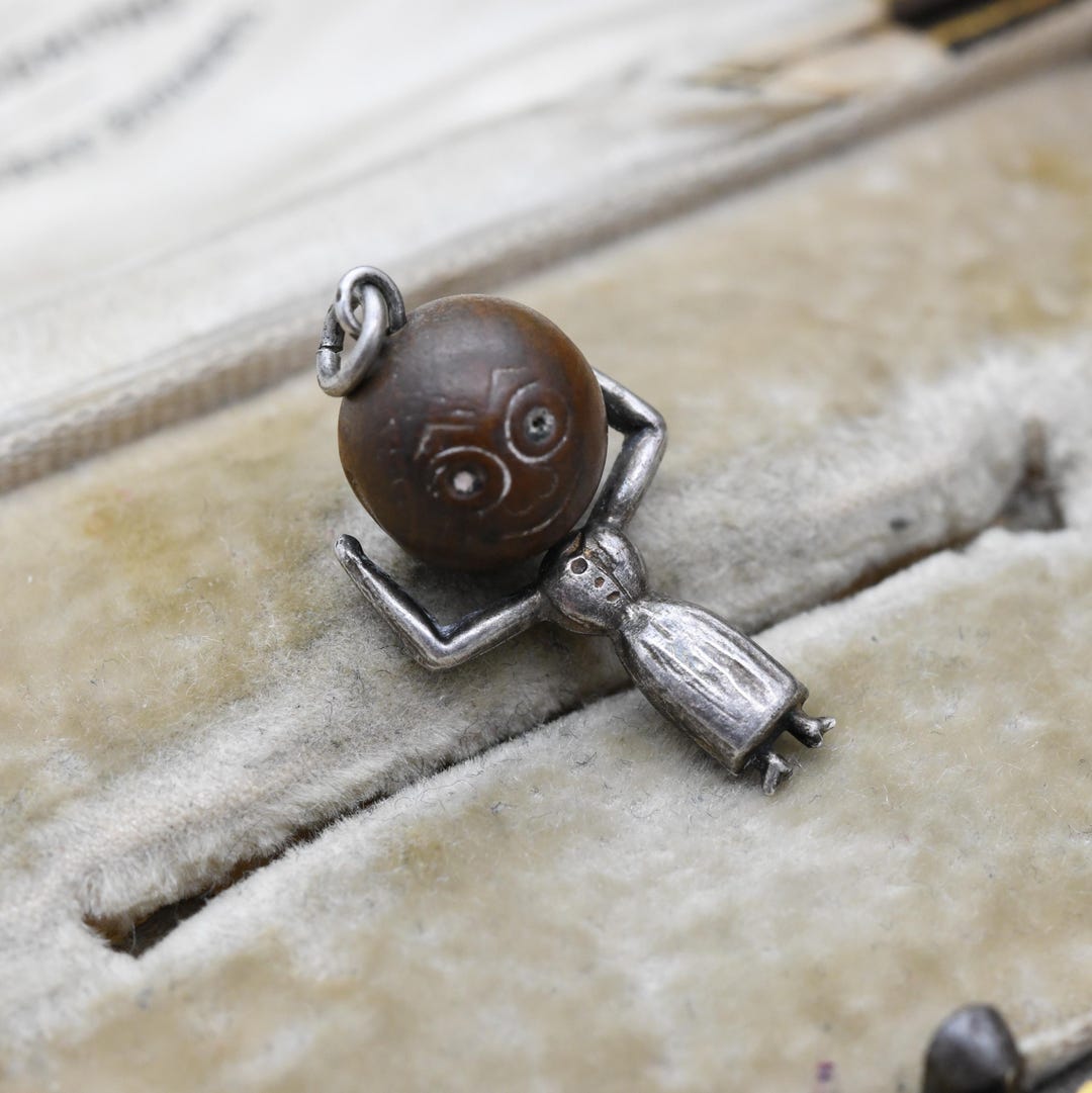 Antique Lady Touch Wud Sterling Silver Charm Pendant - First World War ...