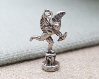 Vintage Sterling Silber Engel Charm Statue Charm Anhänger - Baby Angel | Liebe | Amor Valentinstag Geschenk für Charm Armband