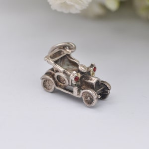 Vintage Sterling Silver Nuvo Classic Car Charm / Pendant - Ford / Antique / Transport / Vehicle / Charm Bracelet