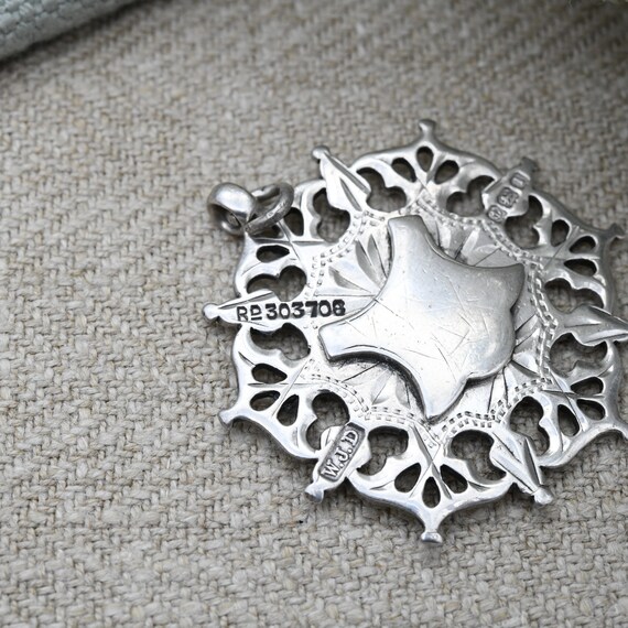 Antique Sterling Silver Watch Fob Pendant 1910 by… - image 5