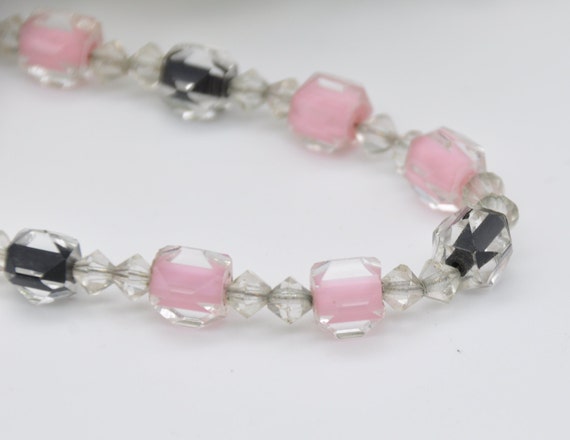 Vintage Art Deco Czech Glass Bead Necklace - Past… - image 3