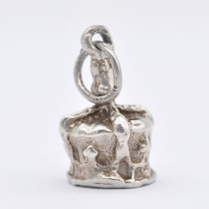 Vintage plata esterlina corona encanto / colgante - real / sombrero / rey / reina / pulsera de encanto
