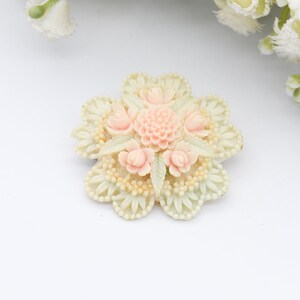 Broche Vintage Fantaisie N217 - Motif Fleur - Bijou D'occasion - Parfait Pour Customiser Vêtements