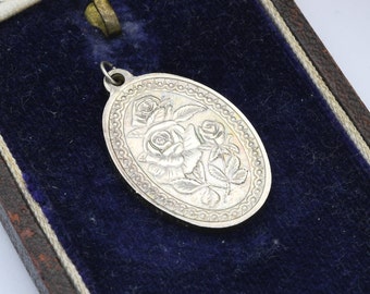 Vintage Sterling Silber Elizabeth II Königin Mutter 1980 Geburtstag Medaille Anhänger - Silber Sammlerstück