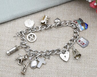 アクセサリー UK Vintage Silver Charm Bracelet 50g vintage silver charm bracelet with charms | eBay UK