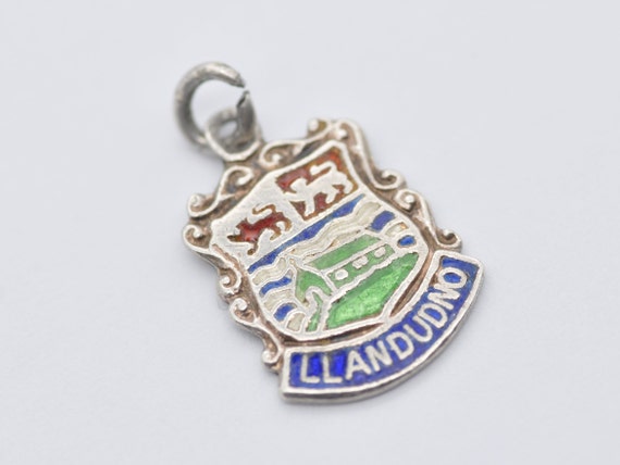 Vintage Sterling Silver Llandudno Enamel Souvenir… - image 1