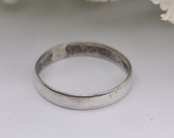 Vintage Silver Band Ring - Simple | UK Size - L 1/2 | US Size - 6