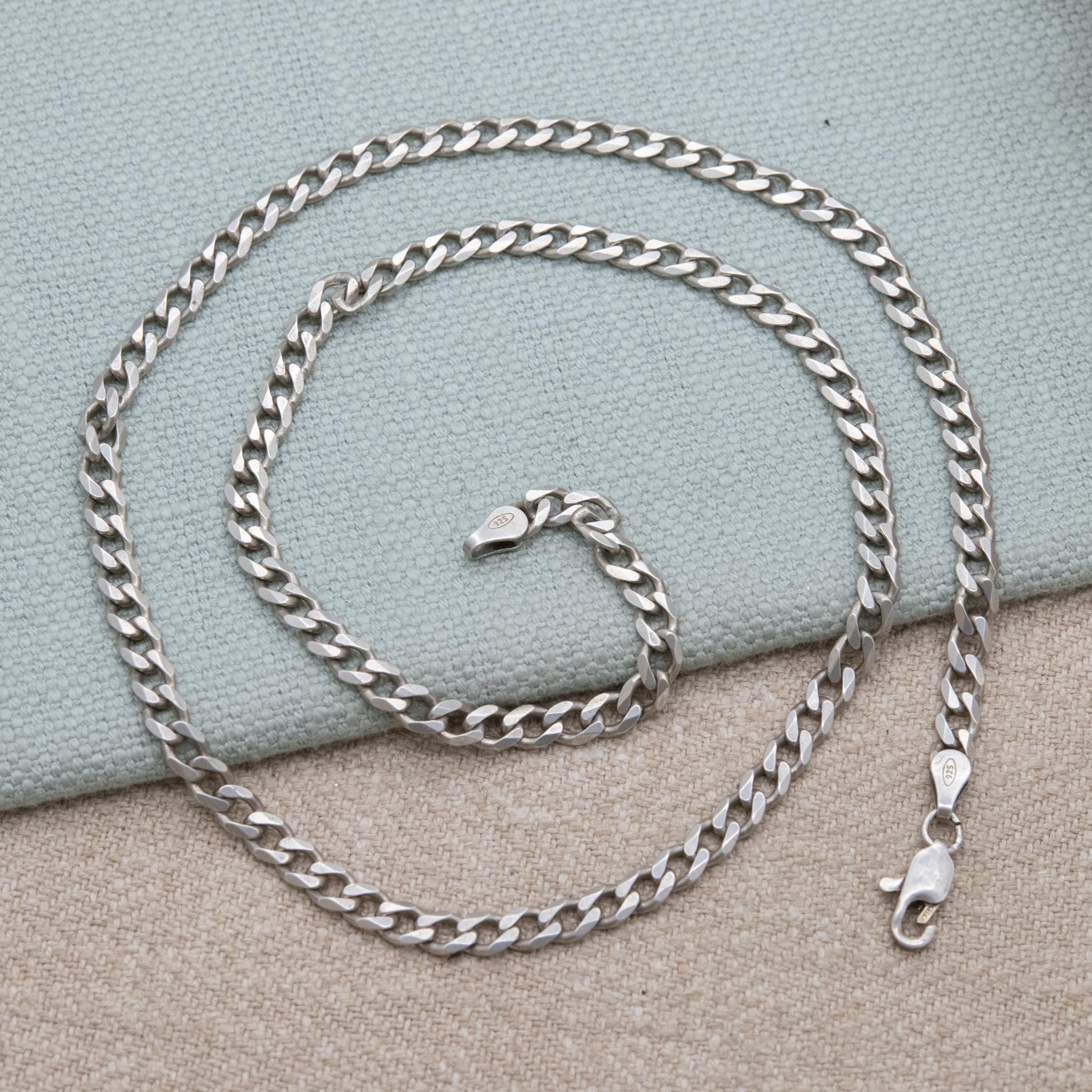 925 Real Silver Snake Chain Necklace – Flat 3.5mm – Various Lengths 38-55cm – German Made
