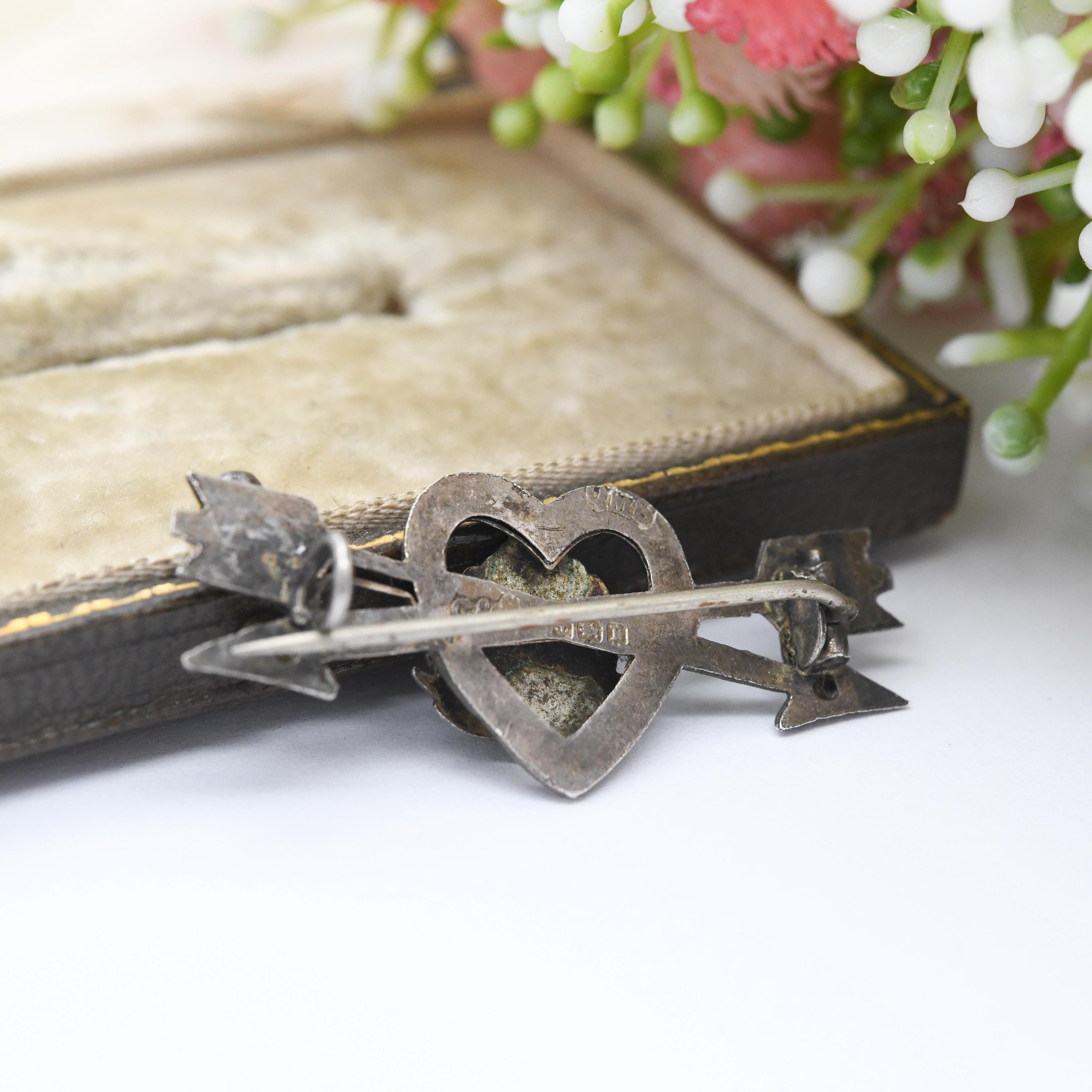 Antique Sterling Silver Middlesex Regiment Sweetheart Brooch