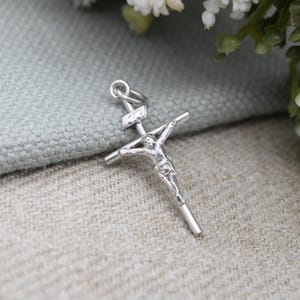 Vintage Sterling Silver Christ on the Cross Pendant INRI - Jesus