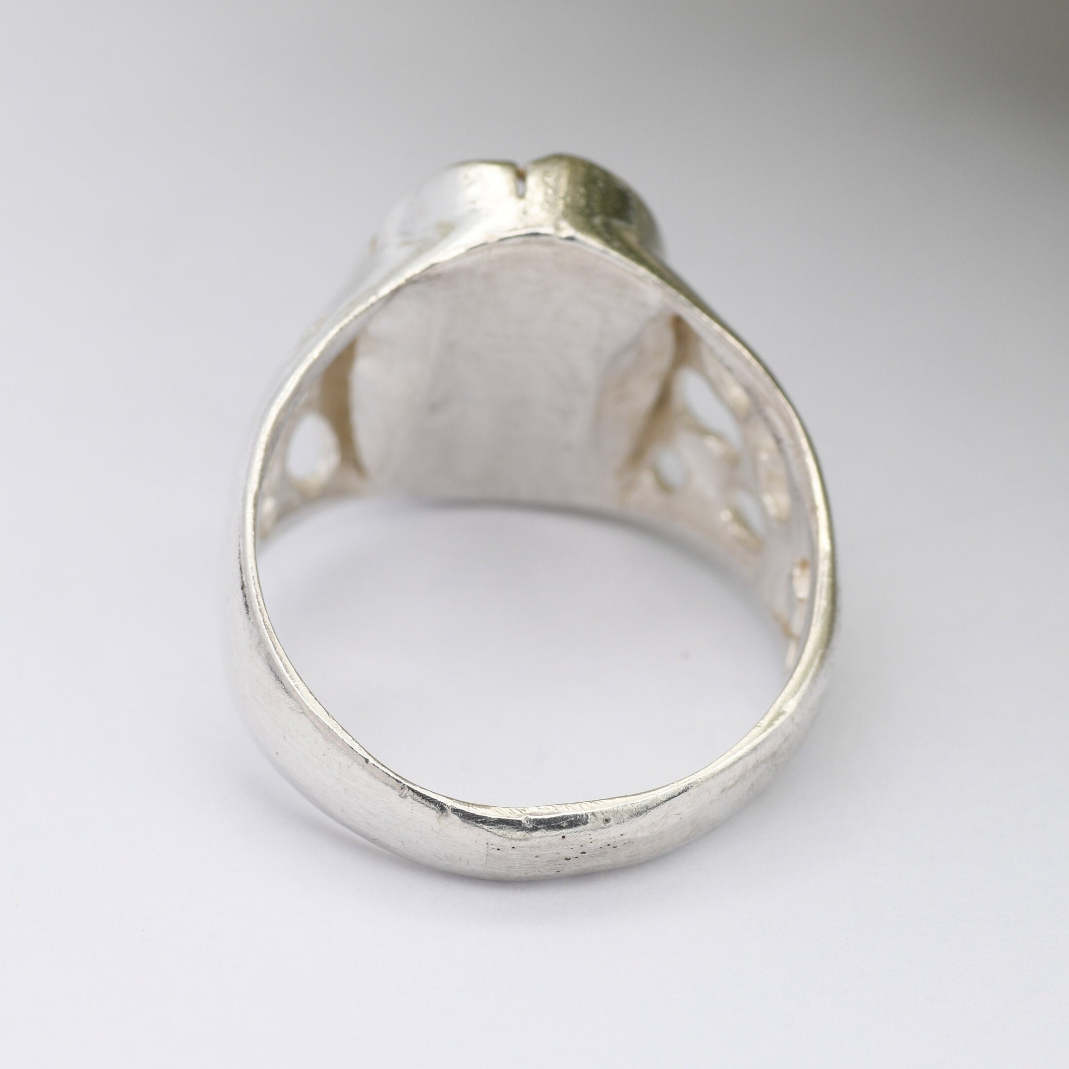 Vintage Chunky Sterling Silver Mid-century Ring 1970