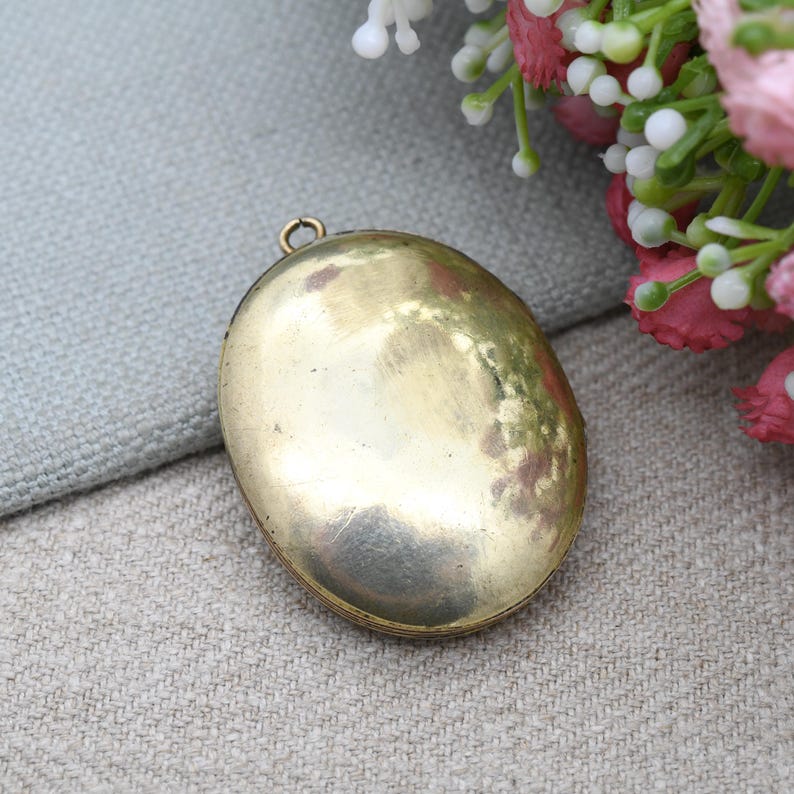 Cloth Locket Antique Victorian Locket With Raised Buckle Design - Sentimental Symbol ...