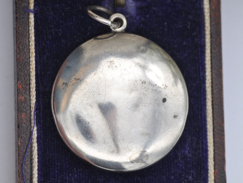 Antique Art Deco Sterling Silver Compact Mirror Locket Pendant by Adie & Lovekin 1920 image 4